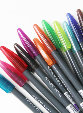 慕娜美慕那美水性笔芯4031T学生涂鸦绘图彩色纤维笔替芯手账勾线