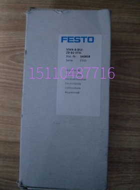 费斯托FESTO 电磁阀 VUVA-B-B52-ZD-D2-1T1L 560818 正品询价