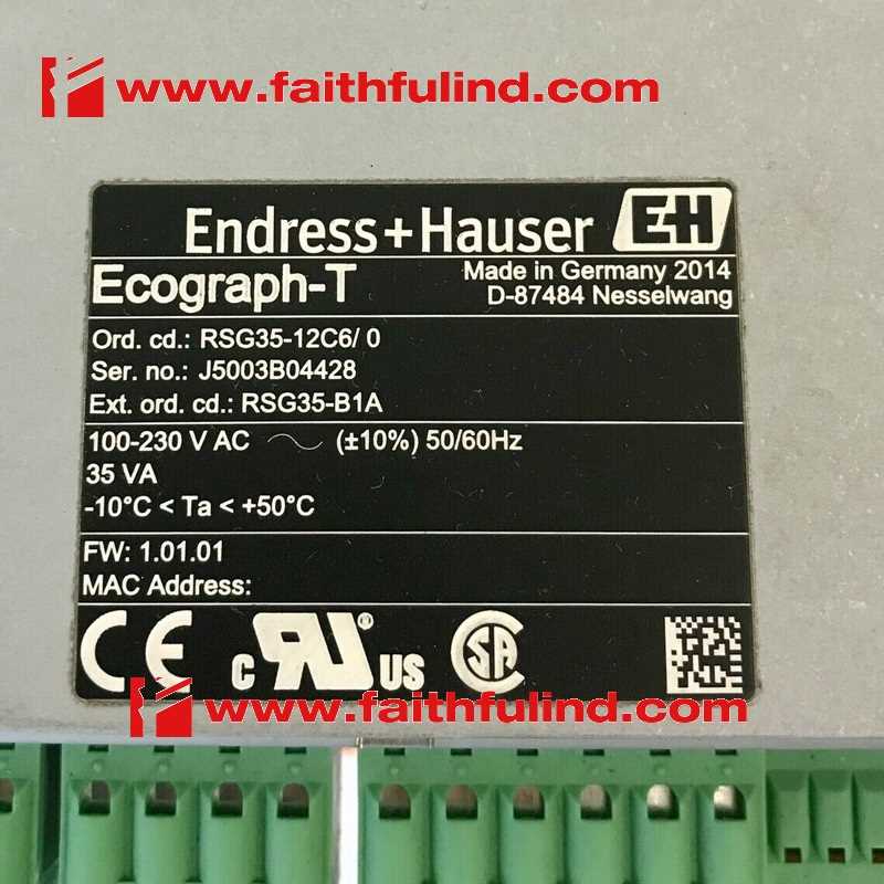 @E+H RSG35-B1A 恩德斯豪斯全新通用数据管理器 Ecograph-T询价