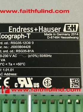 @E+H RSG35-B1A 恩德斯豪斯全新通用数据管理器 Ecograph-T询价