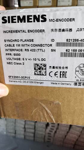 ！西门子编码器6FX2001-2CF00现货询价