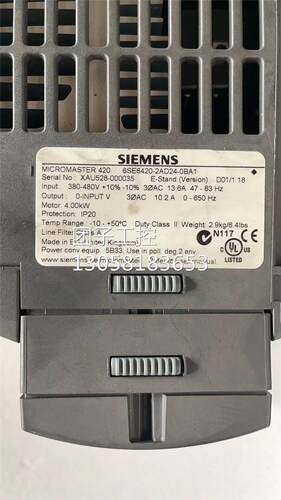 ￥西门子420系列变频器6SE6420-2AD24-0BA1 4KW测试包好大量货 询