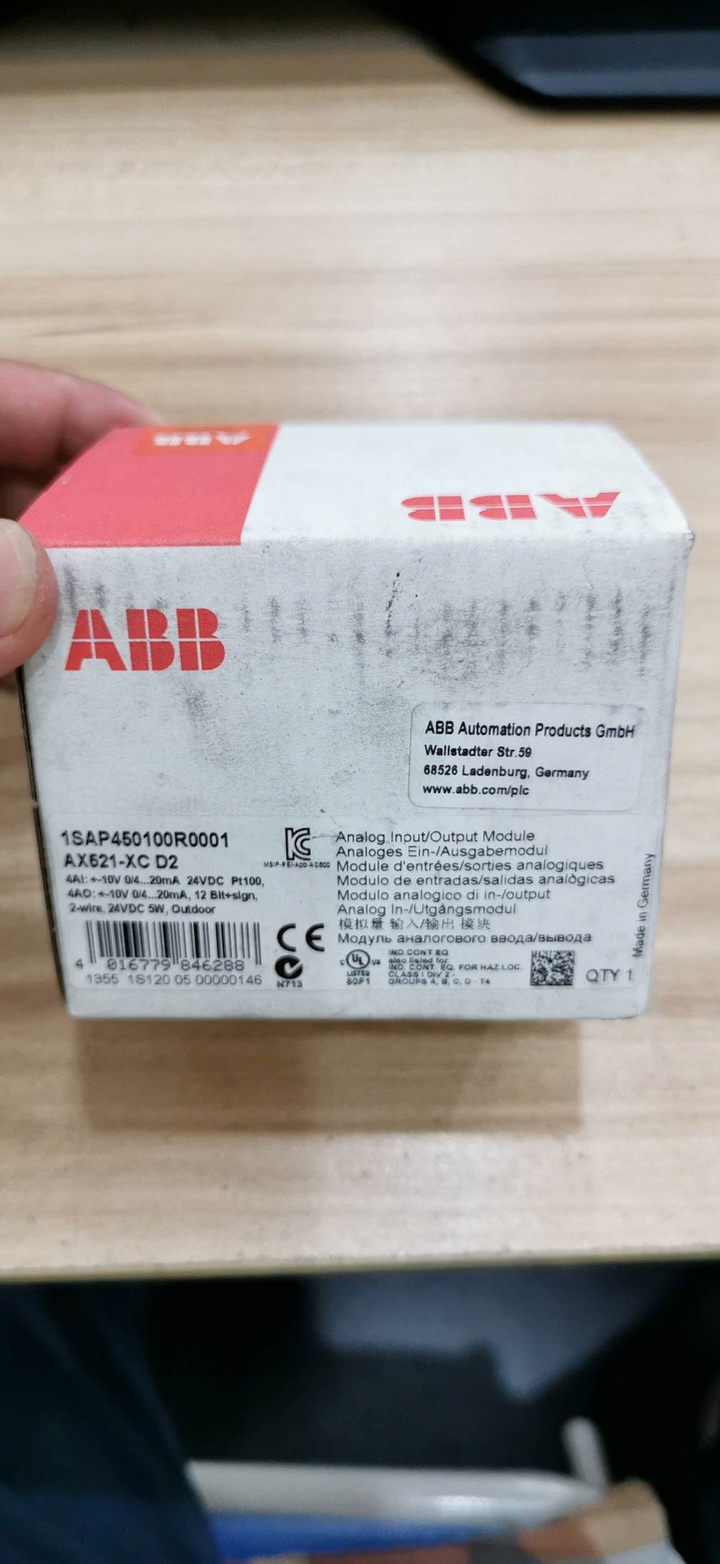 AX521-XC D2 1SAP450100R0001 ABB模块 全新现货1个询价