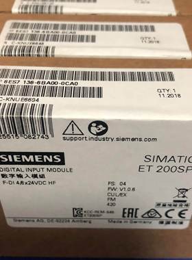 6ES7138-4CB11-0AB0 全新原装西门子模块6ES71384CB110AB0询价
