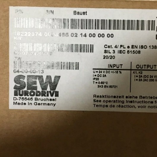 SEW德国进口正品 UCS12B 赛威全新安全模块 MOVISAFE 182223询价