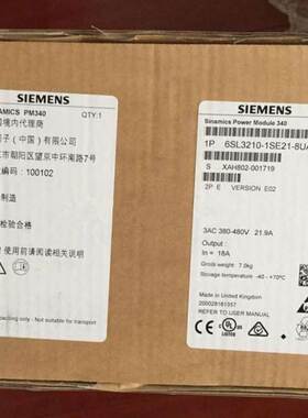 PM340变频器S1206SL3210-1SE31-0UA0三相交流90A45KW西门子0.95询