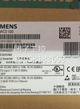！6SL32105BB21V0V20变频器 1,5KW带滤波器 6SL3210-5BB21-V0询价