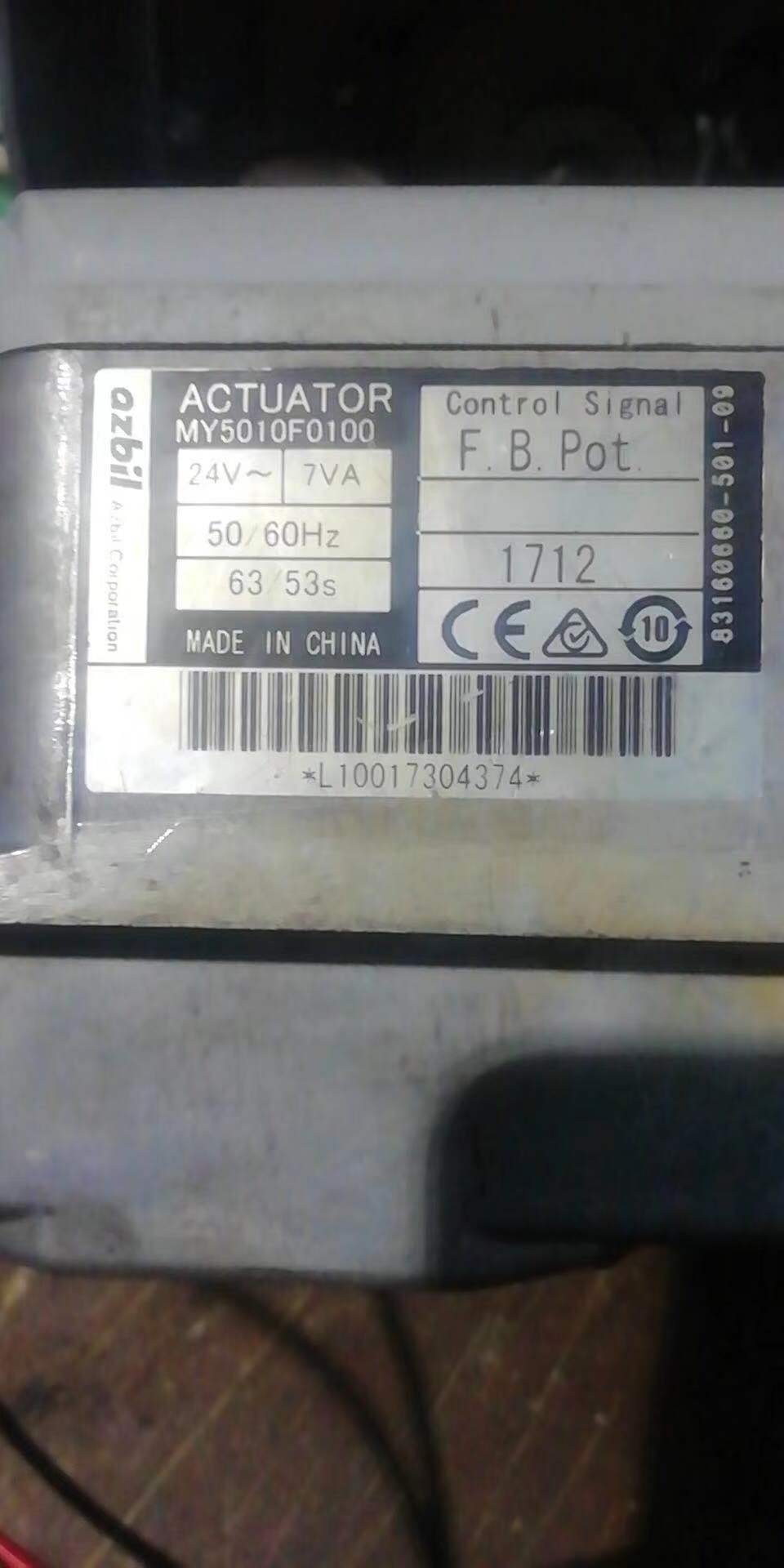 ¥AZBIL MY5010F0100执行器原装询价