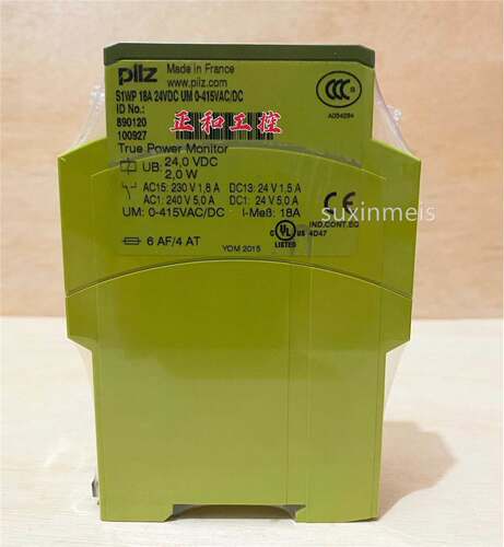 Pilz 890120 皮尔磁安全继电器 S1WP 18A 24VDC UM 0-415VAC/DC询