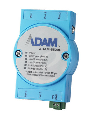 研华ADAM-6520L交换机， 5端口非网管型工业以太网交换机询价