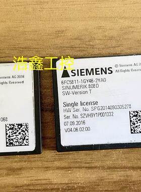 6FC5811-1GY46-2YA0 数控车床系统卡 西门子808D数据 CF存储询价