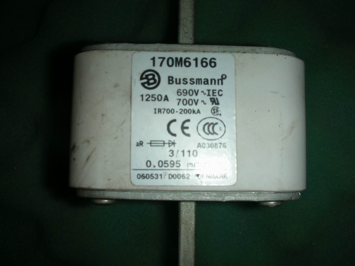 Bussmann熔断器170M6166 1250A 690V~700V 陶瓷熔芯询价