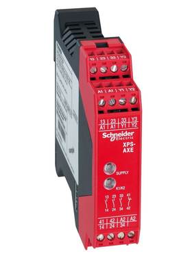 施耐德安全继电器模块XPS - XPSAXE5120P急停组件开关监测24 V DC