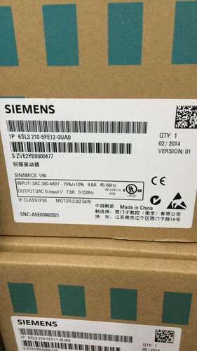 西门子V90伺服驱动器6SL3210-5FE12-0UA0原装2KW400V运动控制询价
