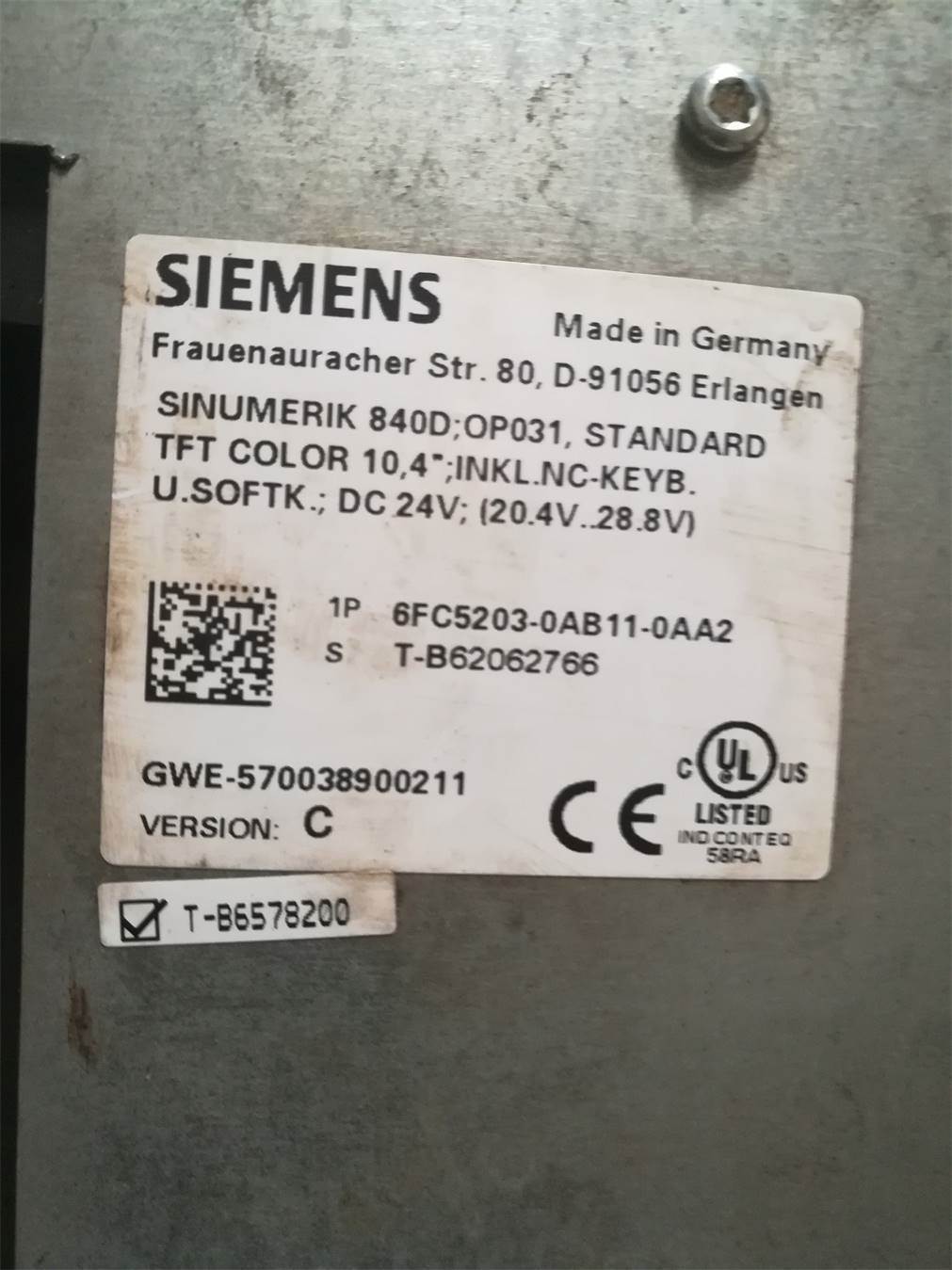 a6FC5203-0AB11-0AA2 西门子数控 810/840D OP031询价