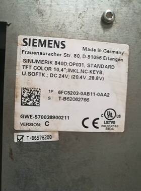 a6FC5203-0AB11-0AA2 西门子数控 810/840D OP031询价