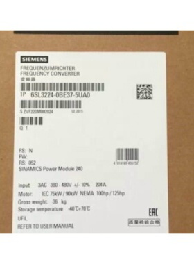 西门子G120变频器6SL3210-1PE33-0CL0全新原装6SL32101PE330CL0询