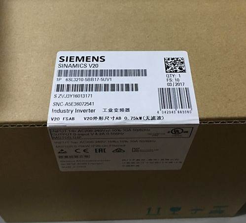 6SL3210-5BB23-0UV0 西门子全新原装正品 V20 1AC 220V变频器询价