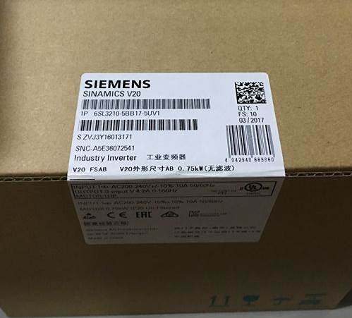 西门子 变频器 6SL3210-5BB23-0UV0 原装 6SL32105BB230UV0 V20询
