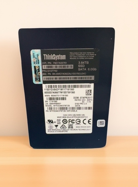 联想3.84T SATA SSD 01GT752 MTFDDAK3T8TCB 7SD7A05761 通电短