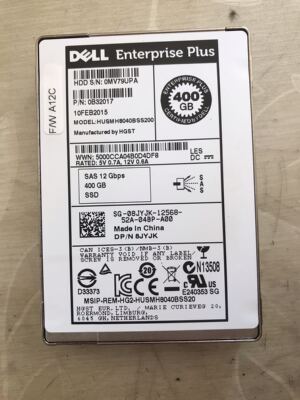 8JYJK DELL Compellent 康贝 400G SAS 2.5寸 12G SSD S220专用