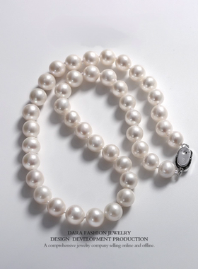 925银扣头淡水无核高光珍珠项链短款时尚气质优雅网红锁骨链配饰