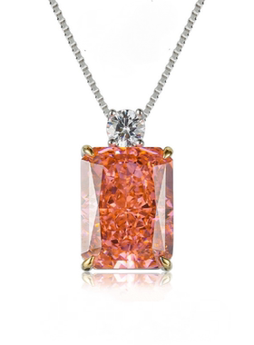 s925银帕帕拉恰香水瓶简约时尚大气轻奢项链超闪锁骨链网红颈链