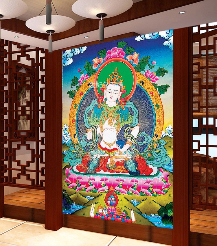 客厅diy钻石画方钻满钻贴钻印花十字绣唐卡金刚萨垛菩萨玄关走廊