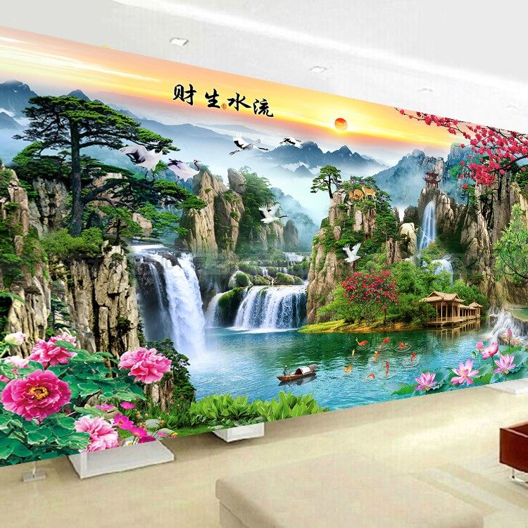 满钻流水生财十字绣