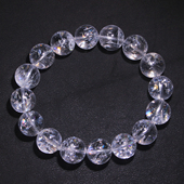 天然白阿塞水晶手串 阿塞白水晶手链巴西饰品礼物男女一物一图