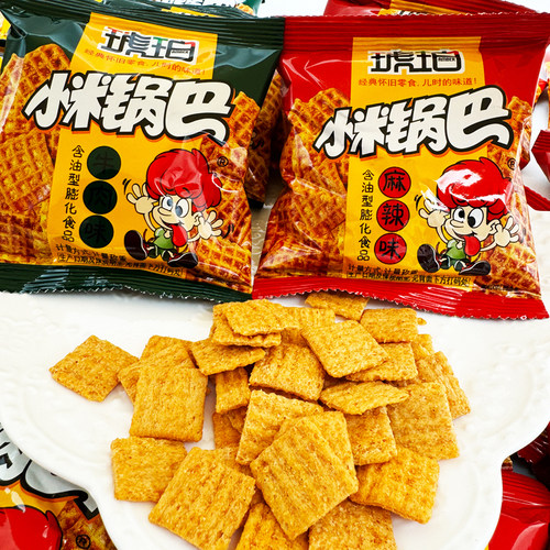 琥珀小米锅巴散称500g小吃零食包