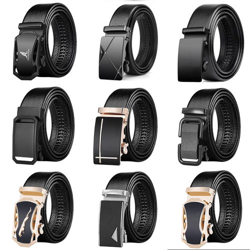 皮带男士高端自动铁扣头装饰pu腰带男款休闲地摊货源裤带