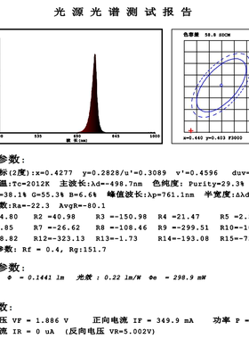 3535红光760nm 770nm  780nm 3W 特殊波段LED  高波红光 医疗美容