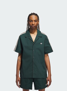 adidas阿迪达斯CLOT陈冠希同款短袖衬衫短裤情侣款JP3870 JP3871