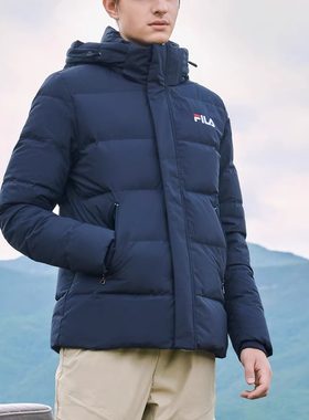 黄景瑜同款斐乐FILA羽绒服冬男新款休闲保暖连帽外套F51M348909A