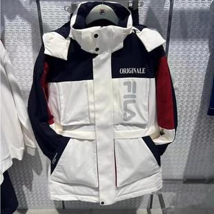 休闲连帽保暖羽绒服F11M449908F 中长款 斐乐fila24冬新款 男装