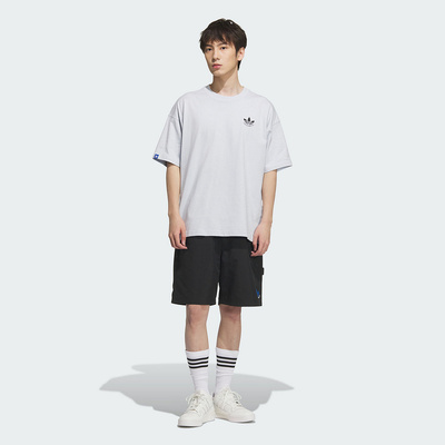 Adidas阿迪达斯男夏三叶草运动宽松短袖T恤圆领休闲JN1675JN1669
