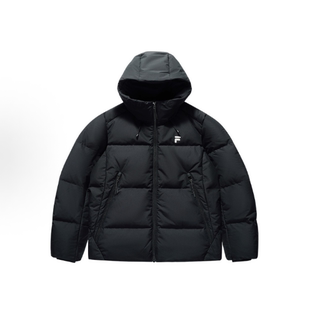 斐乐/FILA女款外套保暖舒适时尚连帽拉链面包羽绒服T11W441903F
