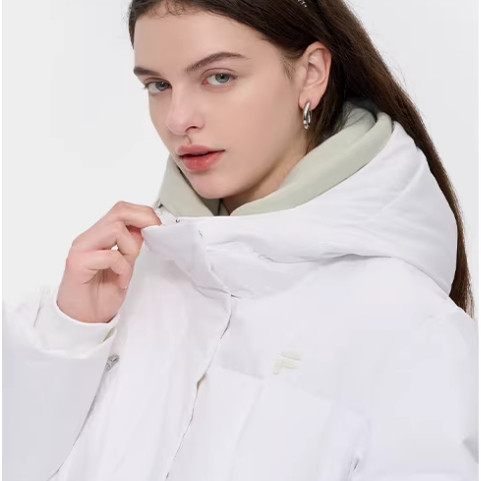 FILA斐乐潮牌女子宽松长款羽绒服