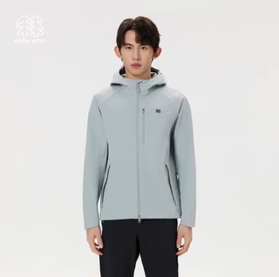 可隆KOLON 连帽软壳夹克 男款 LHJK5MNT05 防泼水防风透湿马蹄袖