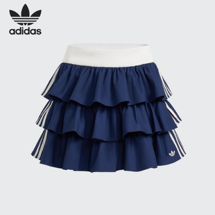 Adidas/阿迪达斯女士蛋糕裙层次感时尚透气休闲短裙KE6654 KE6655
