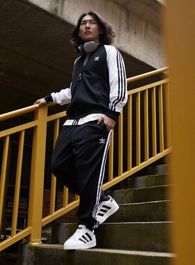 adidas阿迪达斯三叶草苏翊鸣同款男装秋季修身运动裤IL2488