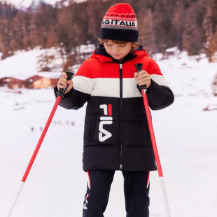 新款 羽绒服冬季 男女童保暖加厚外套K11B441924Q 斐乐儿童长款 FILA