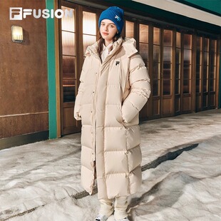 FILA FUSION斐乐潮牌情侣款长款羽绒服T11U443907F-