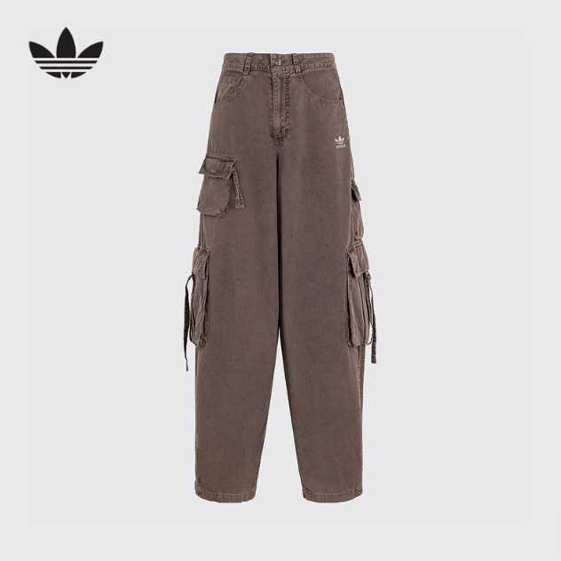 adidas阿迪达斯三叶草经典工装牛仔裤女装春夏新款KD4113 KD4114图片