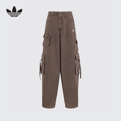 adidas阿迪达斯三叶草经典工装牛仔裤女装春夏新款KD4113 KD4114