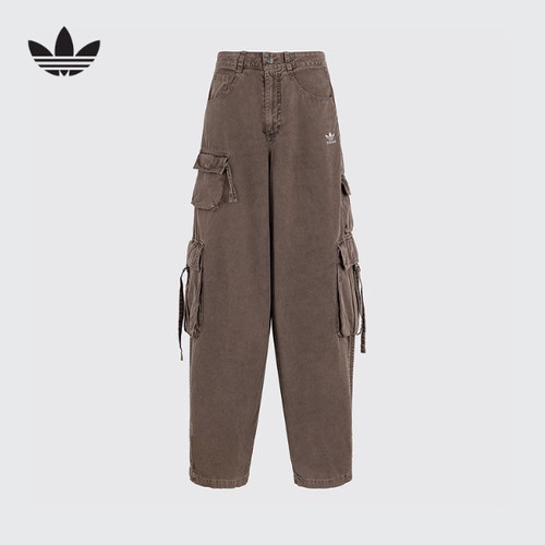 adidas阿迪达斯三叶草经典工装牛仔裤女装春夏新款KD4113 KD4114