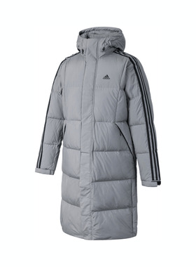 adidas阿迪达斯冬季新款男子长款运动休闲连帽羽绒服IT8715