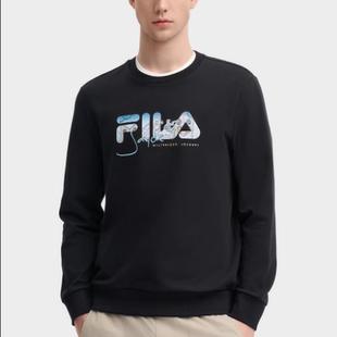 FILA套头卫衣男士 圆领时尚 休闲针织内搭长袖 上衣F11M438204F 新款