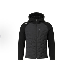 迪桑特DESCENTE FW25纯色连帽拉链长袖羽绒服男款SQ423TKTO2